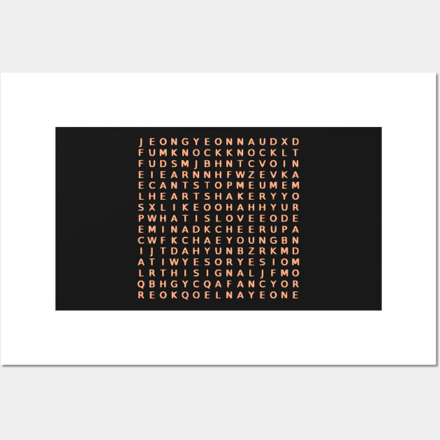 Twice Word Search Wall Art by CoreyUnlimited